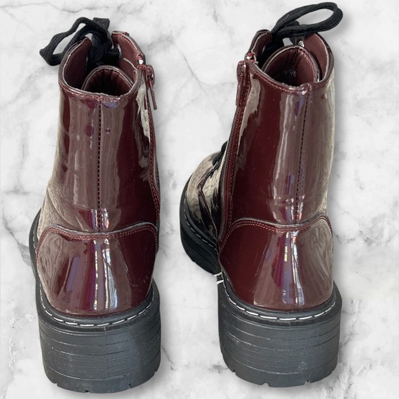 True Craft Patent Combat Boots Size 8 - Picture 7 of 10